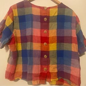 Madewell cropped shirt plaid